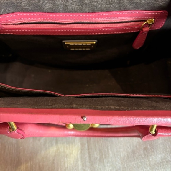 ANNA TOSANI Bubble Gum Pink Satchel Handbag with Many Pockets Main Compartment - Picture 15 of 16